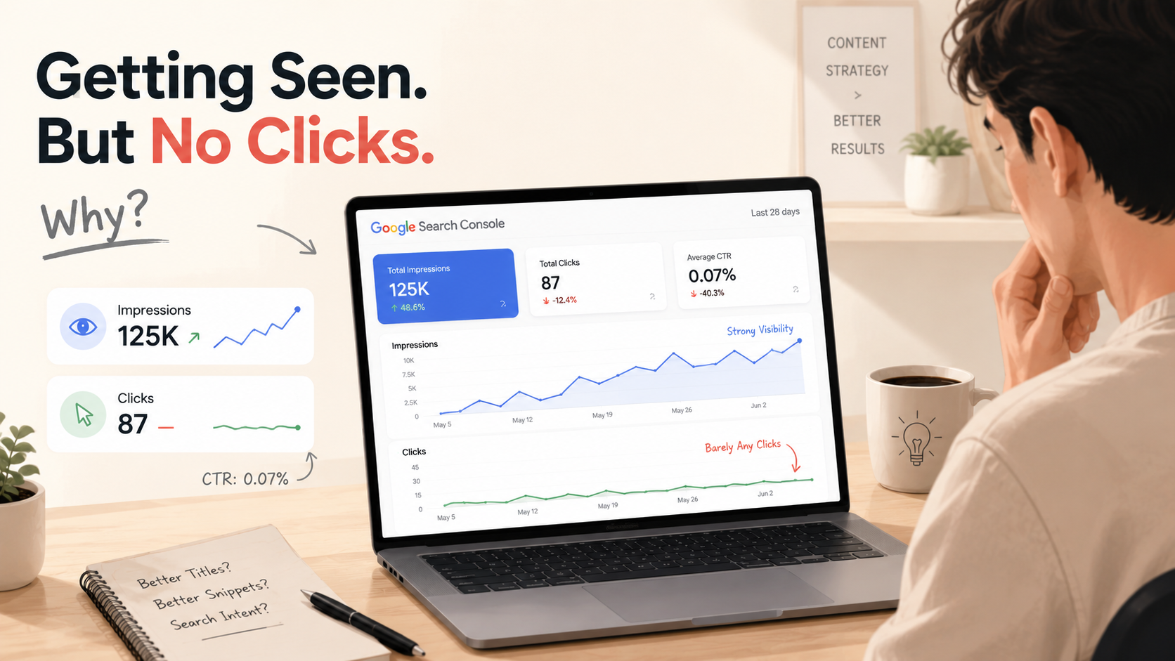 impressions but no clicks