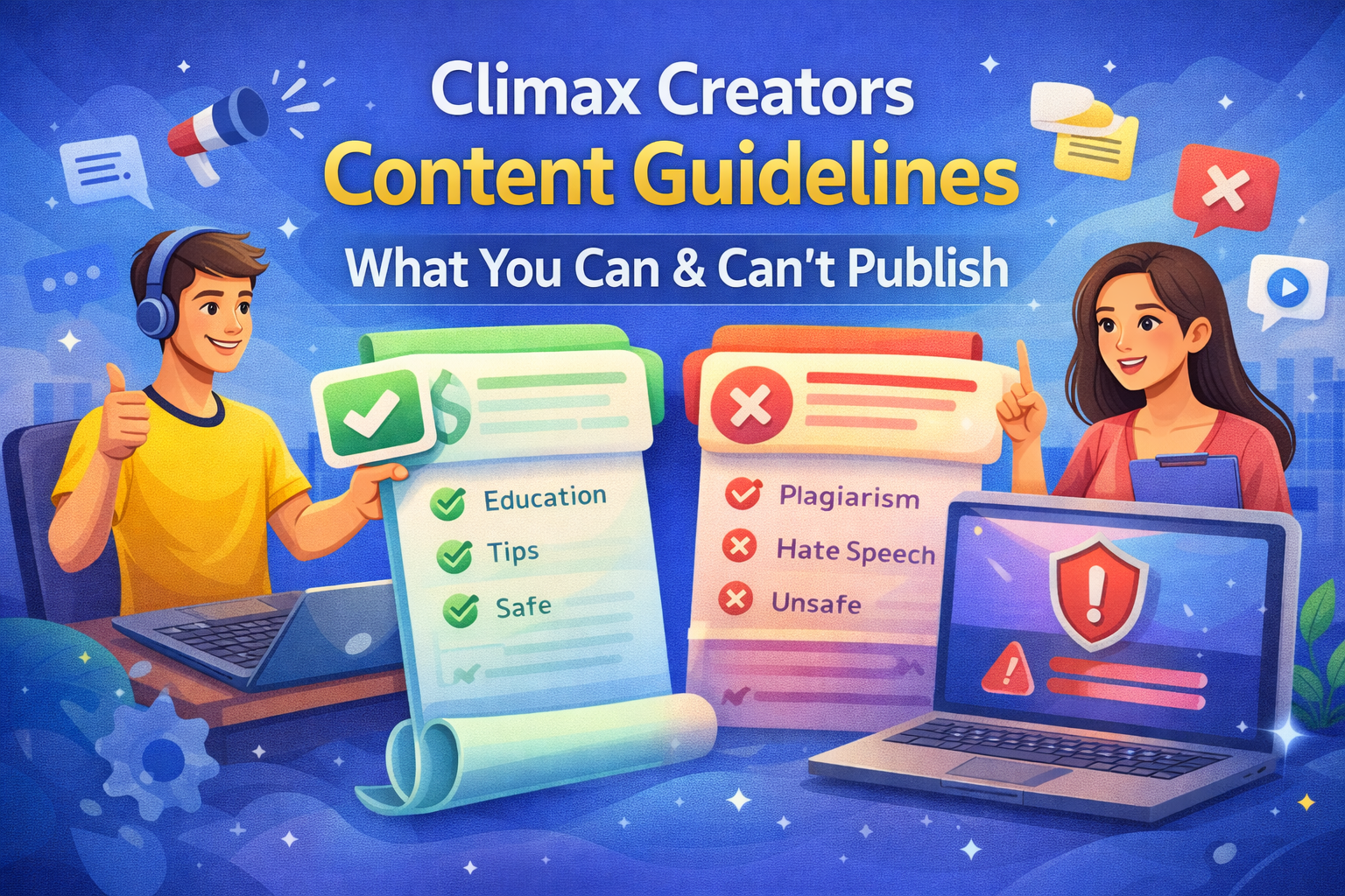 Climax Creators Content Guidelines: What You Can & Can’t Publish